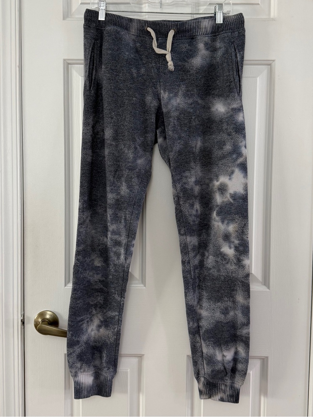 Theo and Spence Tie-Dye Charcoal Gray Joggers